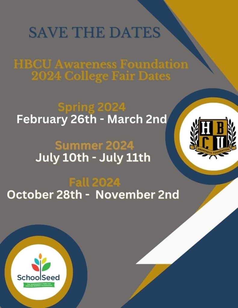 Save the Date 2024 Spring HBCU College Fair HBCU Awareness Foundation