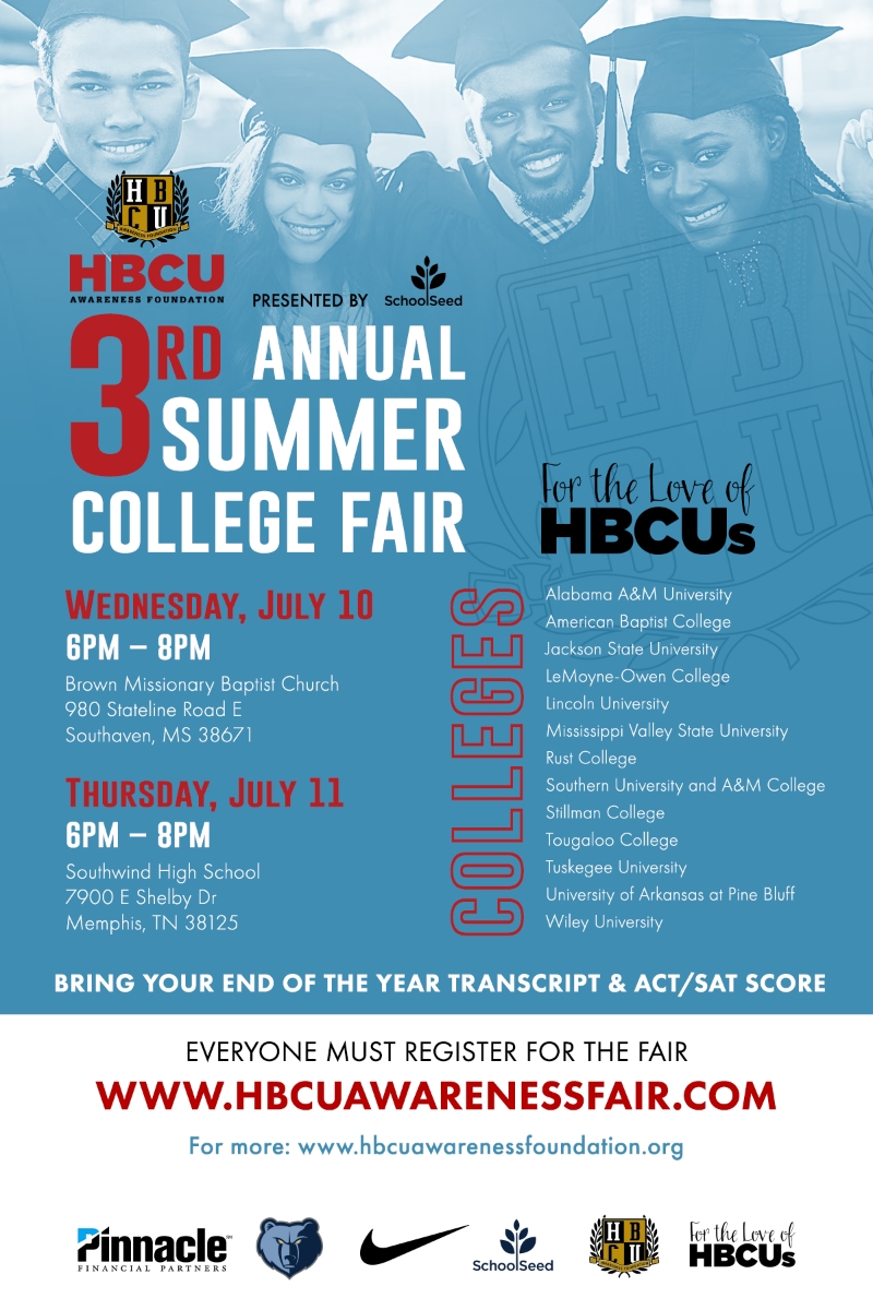 HBCU Awareness Foundation Third Annual Summer College Fair flyer